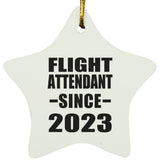 Flight Attendant Since 2023 - Star Ornament