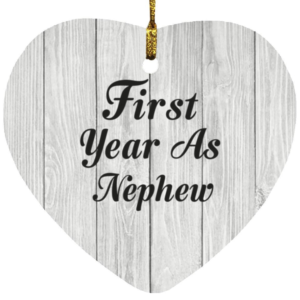 First Year As Nephew - Heart Ornament F