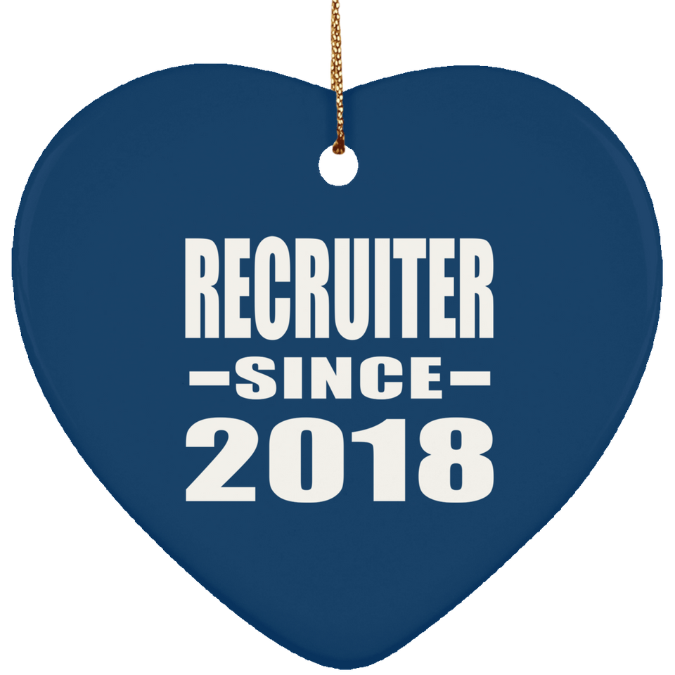 Recruiter Since 2018 - Heart Ornament