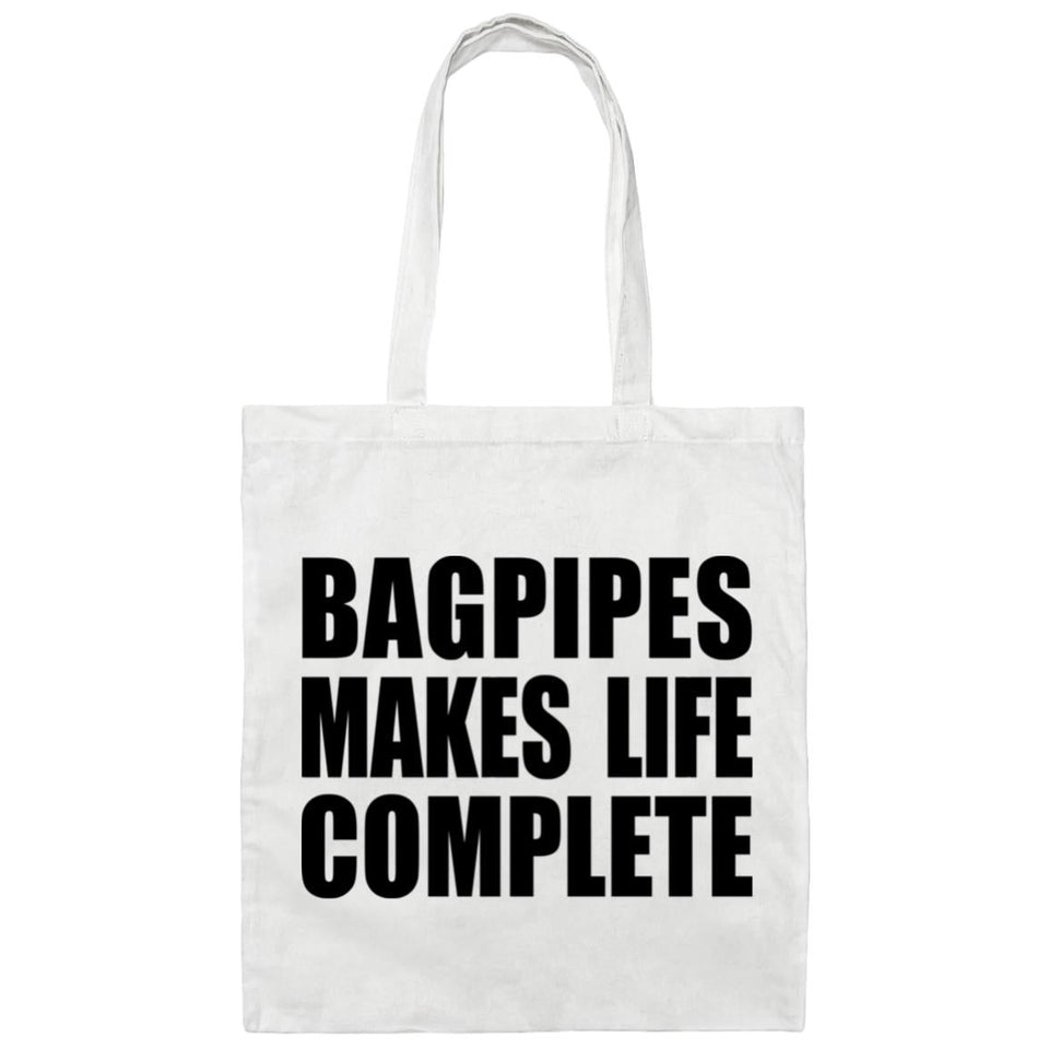 Bagpipes Makes Life Complete - Tote Bag White