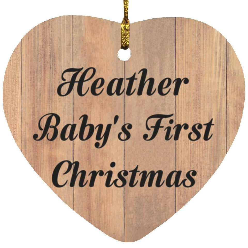 Heather Baby's First Christmas - Heart Ornament C