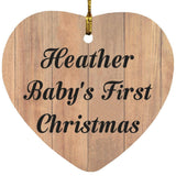 Heather Baby's First Christmas - Heart Ornament C