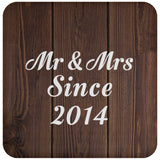 10th Anniversary Mr & Mrs Since 2014 - Drink Coaster D