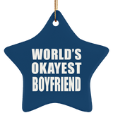 World's Okayest Boyfriend - Star Ornament