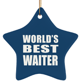 World's Best Waiter - Star Ornament
