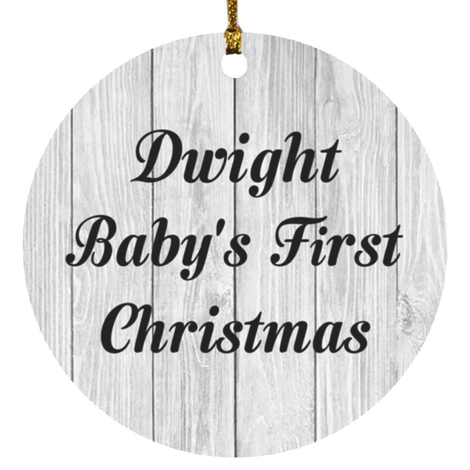 Dwight Baby's First Christmas - Circle Ornament F