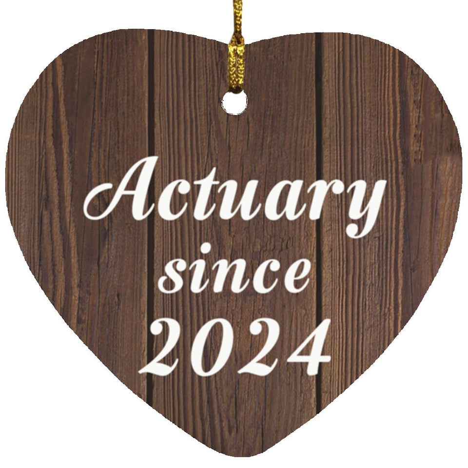 Actuary Since 2024 - Heart Ornament D