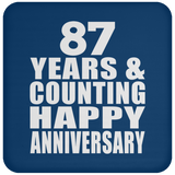 Happy 87th Anniversary 87 Years & Counting - Drink Coaster