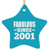 23rd Birthday Fabulous Since 2001 - Star Ornament