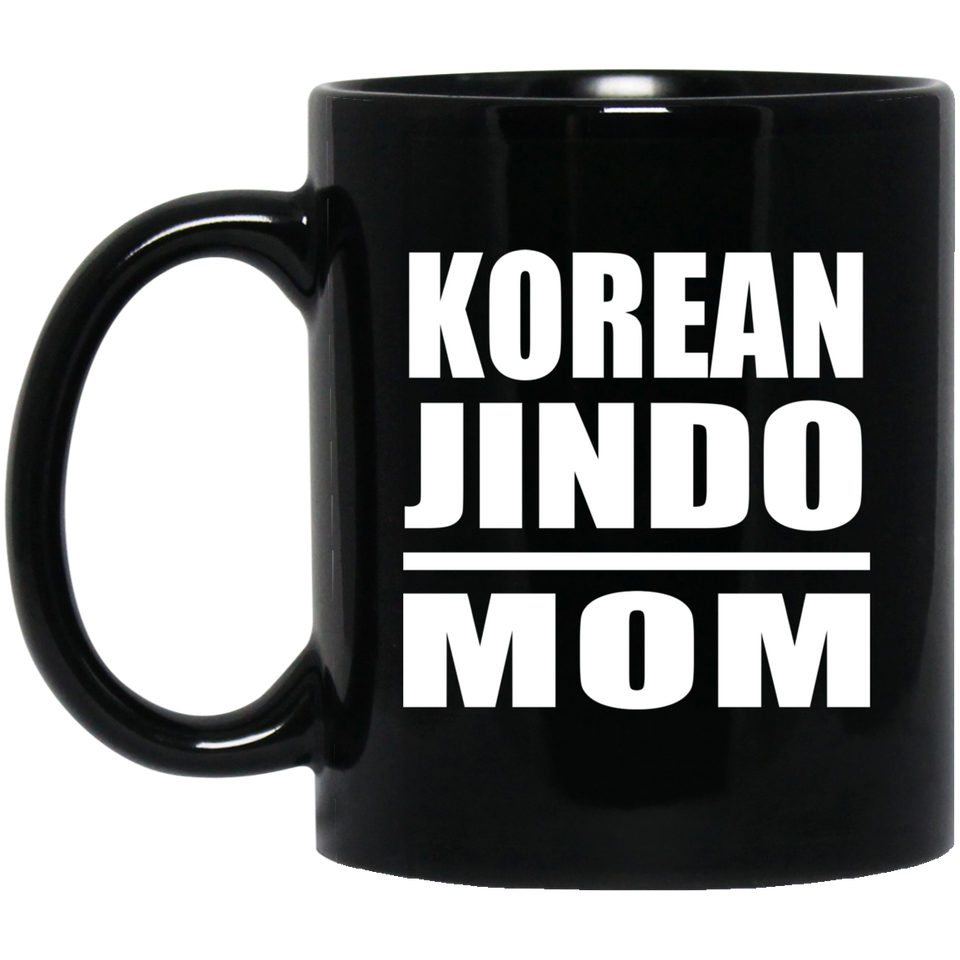 Korean Jindo Mom - 11oz Coffee Mug Black