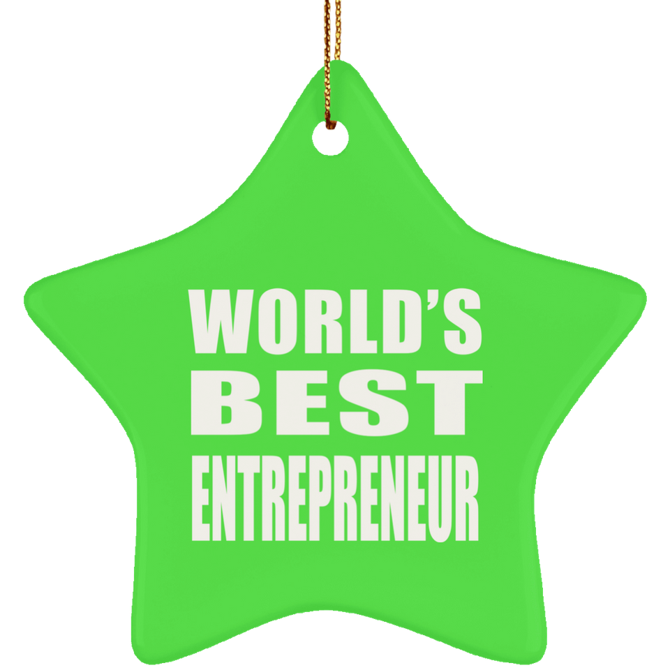 World's Best Entrepreneur - Star Ornament