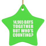41st Anniversary 14,965 Days Together But Who's Counting - Star Ornament