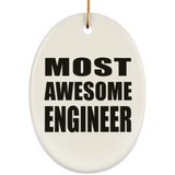 Most Awesome Engineer - Oval Ornament