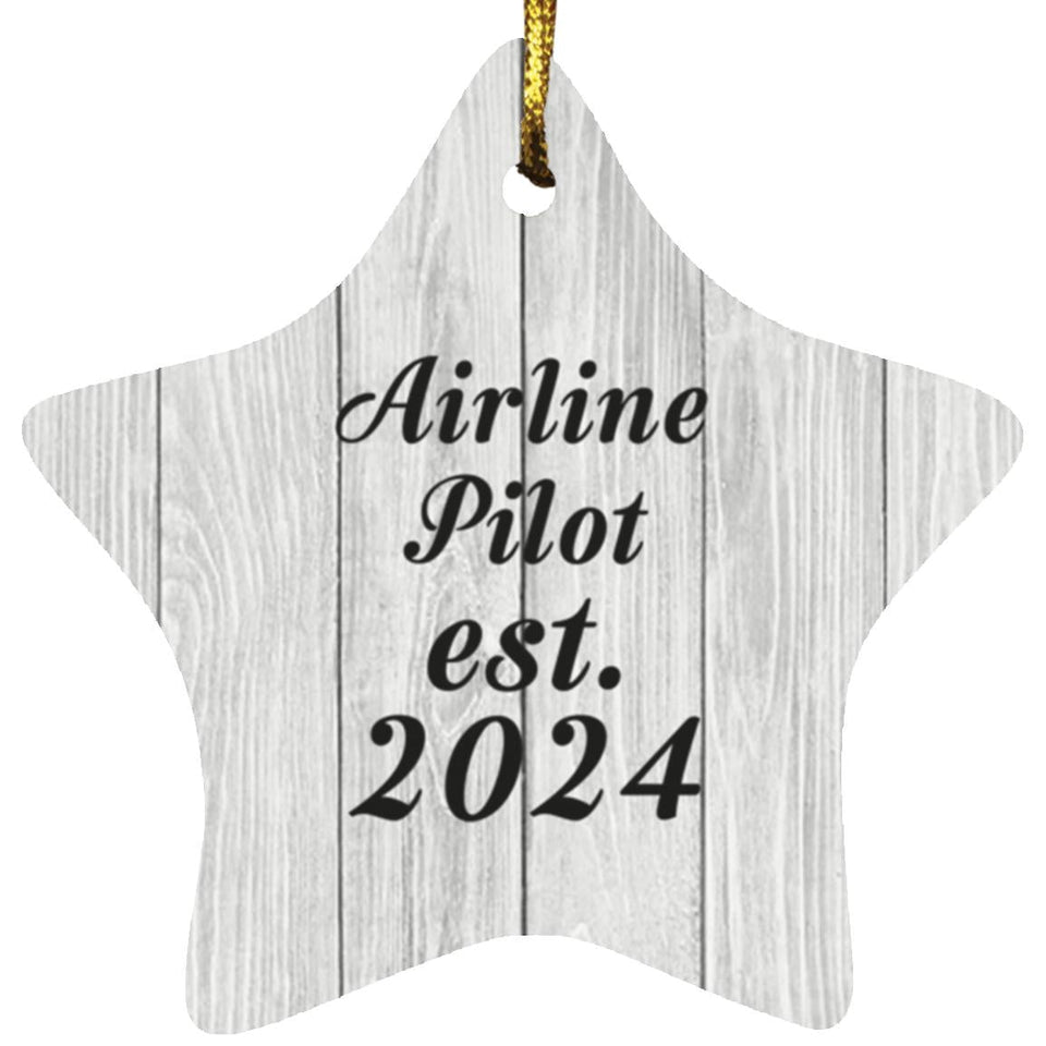Airline Pilot Established Est. 2024 - Star Ornament F