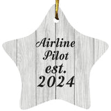 Airline Pilot Established Est. 2024 - Star Ornament F