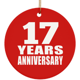 17th Anniversary 17 Years Anniversary - Circle Ornament