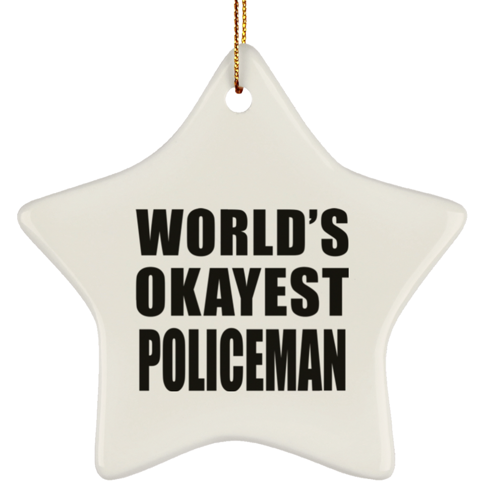 World's Okayest Policeman - Star Ornament