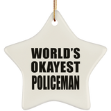 World's Okayest Policeman - Star Ornament