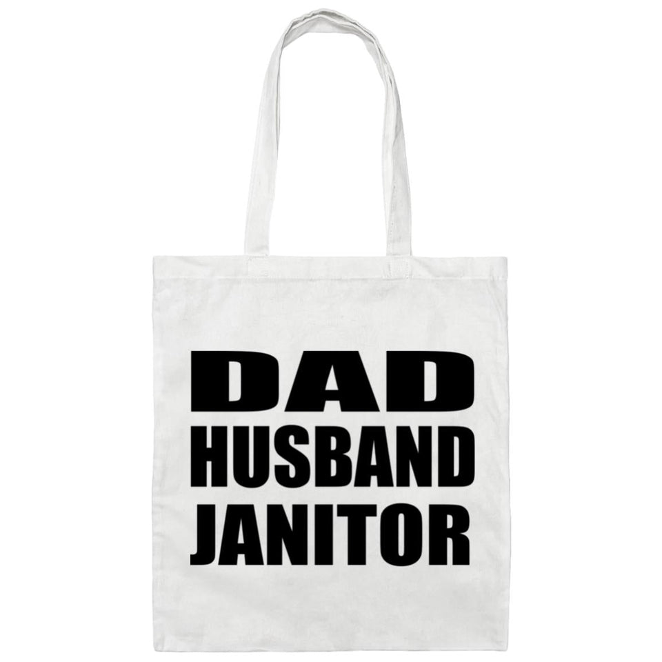 Dad Husband Janitor - Tote Bag White