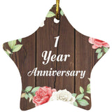 1st Anniversary 1 Year Anniversary - Star Ornament A