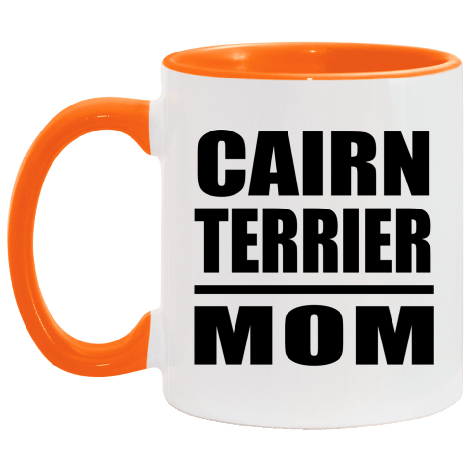 Cairn Terrier Mom - 11oz Accent Mug Orange