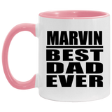 Marvin Best Dad Ever - 11oz Accent Mug Pink