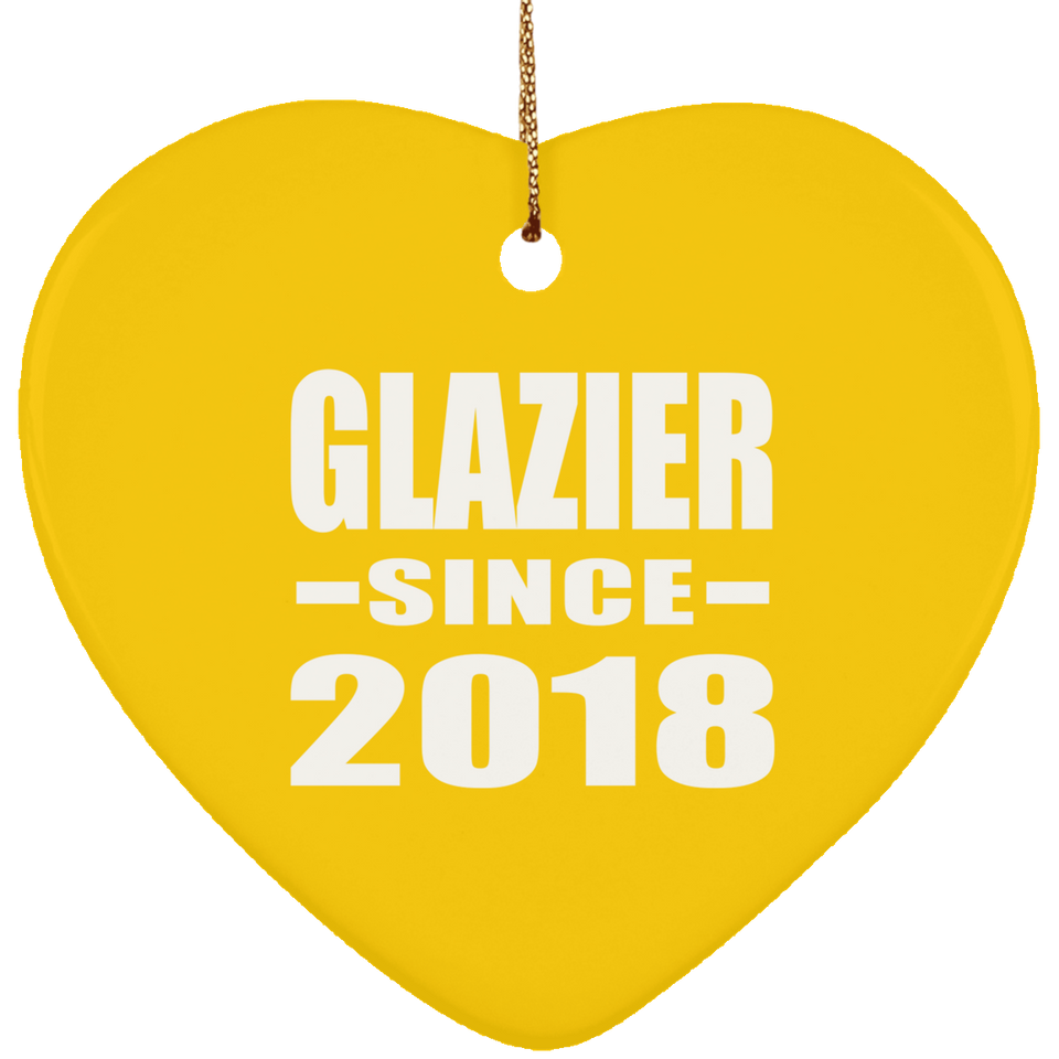 Glazier Since 2018 - Heart Ornament