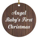 Angel Baby's First Christmas - Circle Ornament D