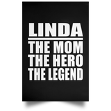 Linda The Mom The Hero The Legend - Poster Portrait