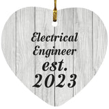 Electrical Engineer Established Est. 2023 - Heart Ornament F