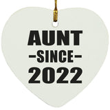 Aunt Since 2022 - Heart Ornament