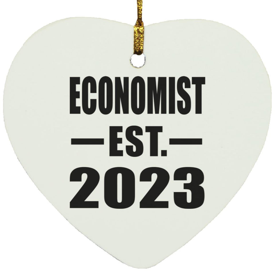 Economist Established EST. 2023 - Heart Ornament