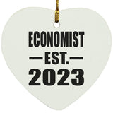 Economist Established EST. 2023 - Heart Ornament