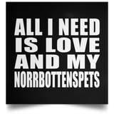 All I Need Is Love And My Norrbottenspets - Poster Square