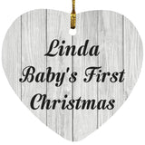 Linda Baby's First Christmas - Heart Ornament F