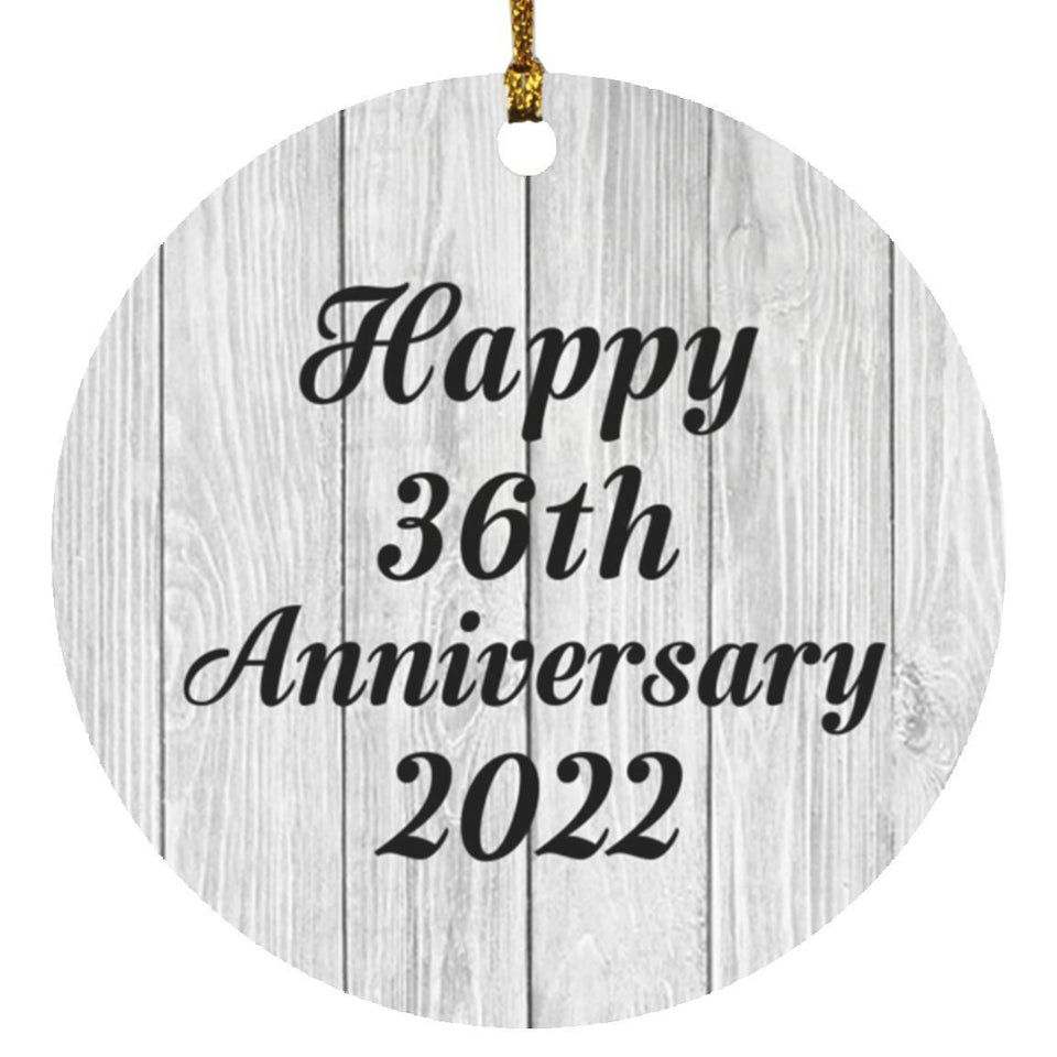 Happy 36th Anniversary 2022 - Circle Ornament F