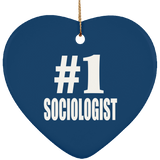 Number One #1 Sociologist - Heart Ornament