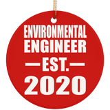 Environmental Engineer Established EST. 2020 - Circle Ornament