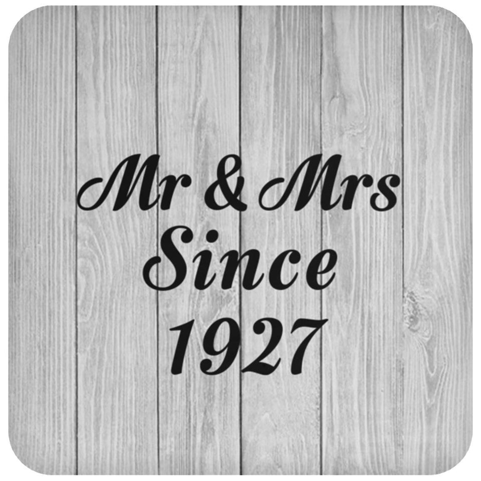 97th Anniversary Mr & Mrs Since 1927 - Drink Coaster F