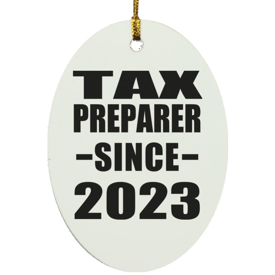 Tax Preparer Since 2023 - Oval Ornament