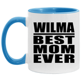 Wilma Best Mom Ever - 11oz Accent Mug Blue
