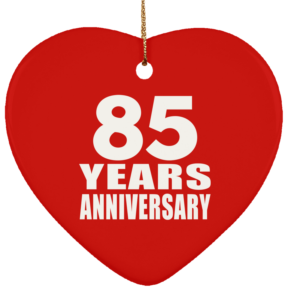85th Anniversary 85 Years - Heart Ornament