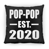 Pop-Pop Established EST. 2020 - Throw Pillow Black