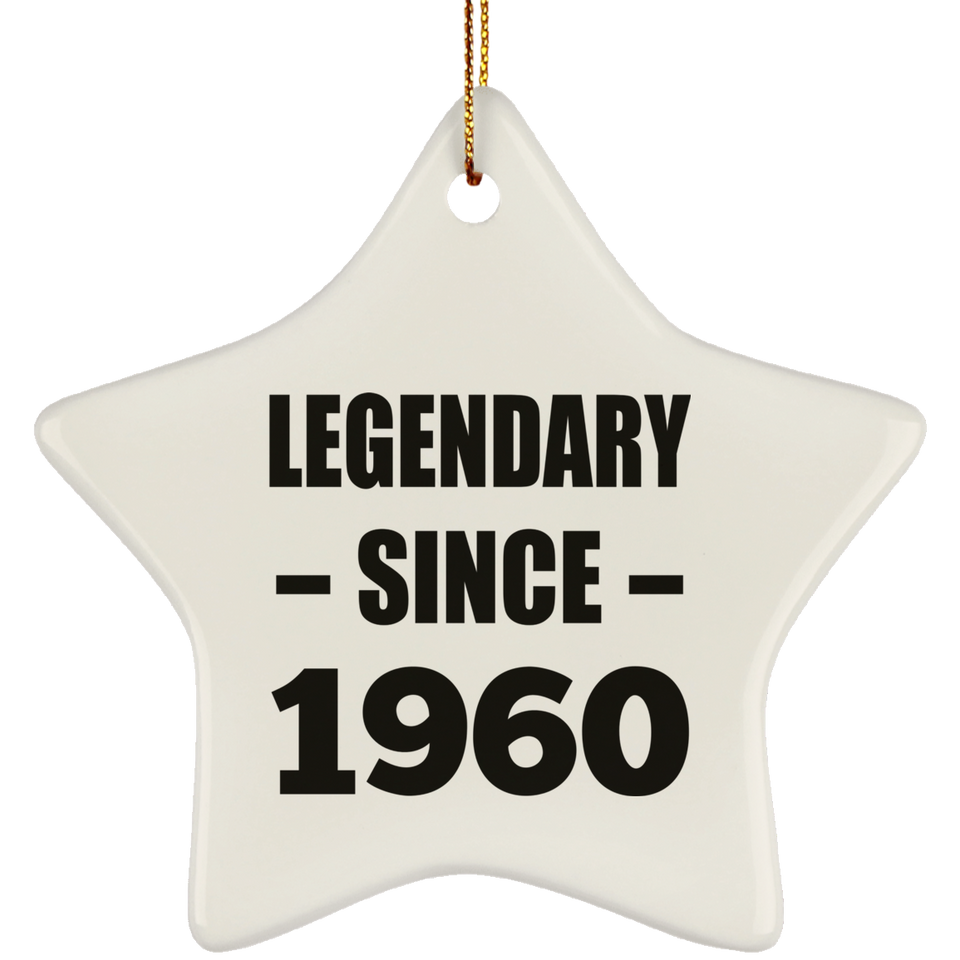 64th Birthday Legendary Since 1960 - Star Ornament