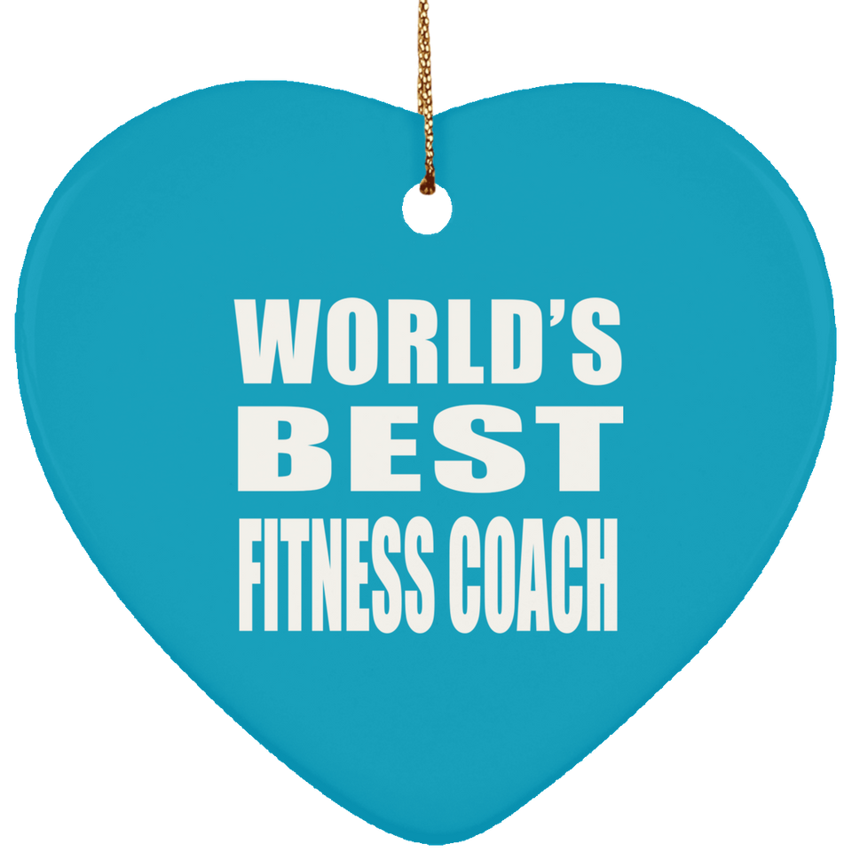 World's Best Fitness Coach - Heart Ornament