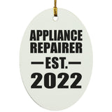 Appliance Repairer Established EST. 2022 - Oval Ornament