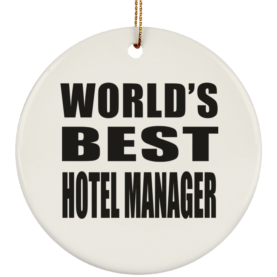 World's Best Hotel Manager - Circle Ornament