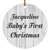 Jacqueline Baby's First Christmas - Circle Ornament F