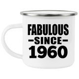 64th Birthday Fabulous Since 1960 - 12oz Camping Mug