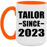 Tailor Since 2023 - 15oz Accent Mug Orange